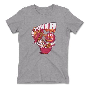 Power Loops Womens T-Shirt in Heather Grey color